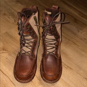 Georgia Boot Brown Leather Moc Toe Work Boots